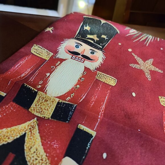 Nutcracker Pillow Cover Christmas Decor Red Holiday Xmas Decorative Accent Case - Picture 6 of 14